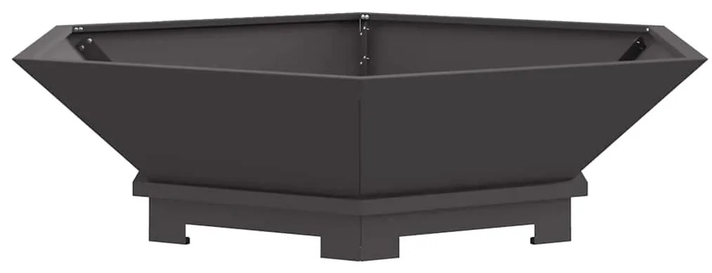 vidaXL Φωτιά Πυρκαγιάς Εξαγωνική Μαύρη 100x100x28 εκ Ατσάλι