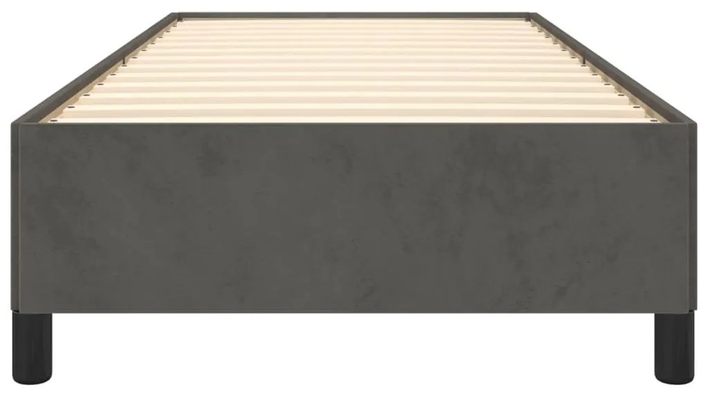 Πλαίσιο Κρεβατιού Σκούρο Γκρι 90 x 200 εκ. Βελούδινο - Γκρι