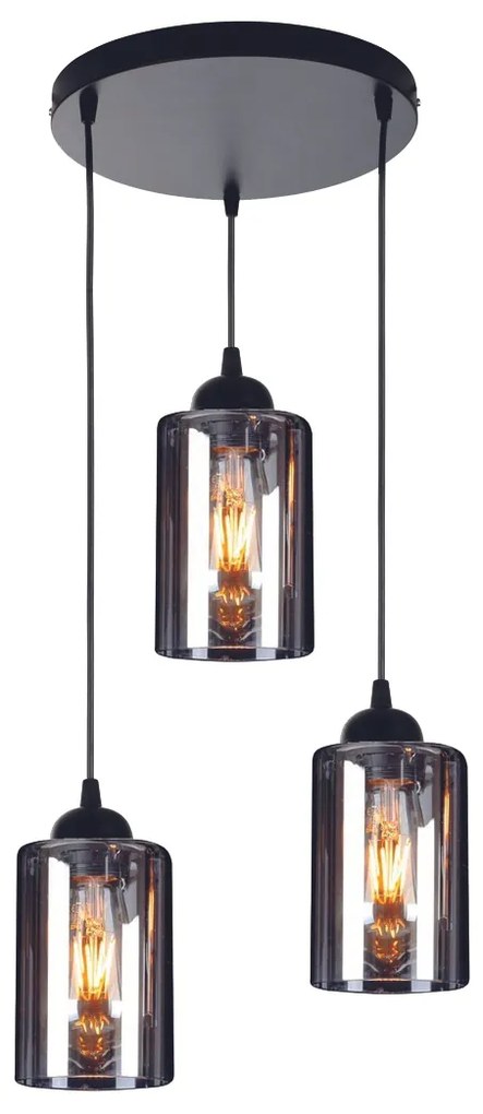 KQ 8877-3A SMOG PENDANT SMOKED GLASSES HOMELIGHTING 77-8202