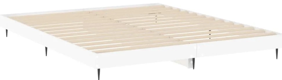 vidaXL Πλαίσιο Κρεβατιού Λευκό 160x200 εκ. Επεξεργασμένο Ξύλο