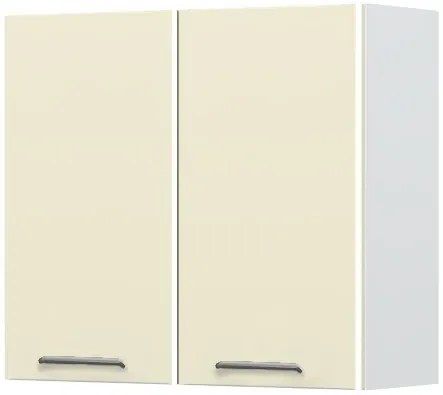 Ντουλάπι κρεμαστό Modena V7-80-2K-Λευκό - Μπεζ - 80.00Χ32.00Χ72.00cm