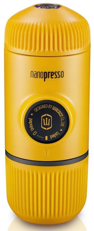 Φορητή μηχανή εσπρέσο Wacaco Nanopresso Yellow Patrol, 18bar, 80 ml, Για αλεσμένο καφέ, Δεν χρειάζεται φόρτιση ή μπαταρίες, Κίτρινο