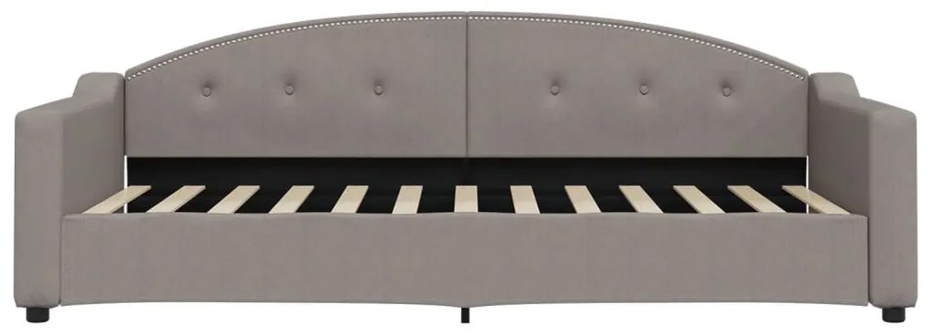 vidaXL Καναπές Κρεβάτι Συρόμενος Taupe 90x200 εκ. Ύφασμα & Συρτάρια