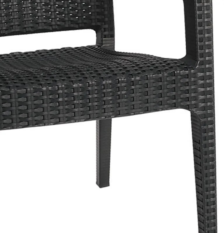 Καρέκλα - Πολυθρόνα Halcyon PP ανθρακί 57.5x59.5x86 εκ.