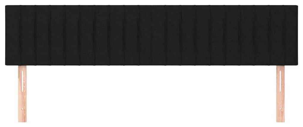 vidaXL Κεφαλάρια Κρεβατιού 2 τεμ. Μαύρο 90x5x78/88 εκ. Υφασμάτινο