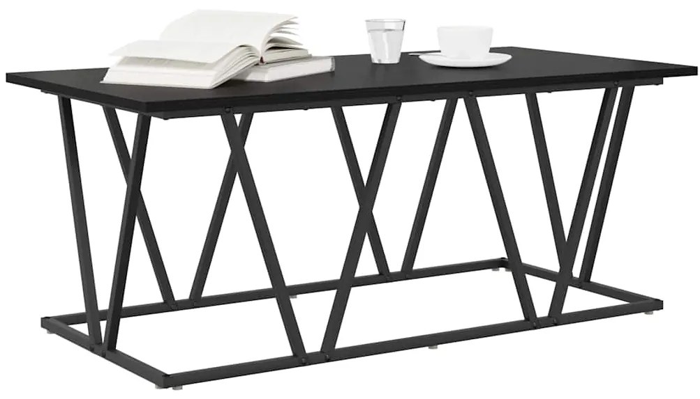vidaXL Τραπέζι Καφέ Μαύρο Δρυς 100x50x40 εκ. Φτιαγμένο από ξύλο και μέταλλο