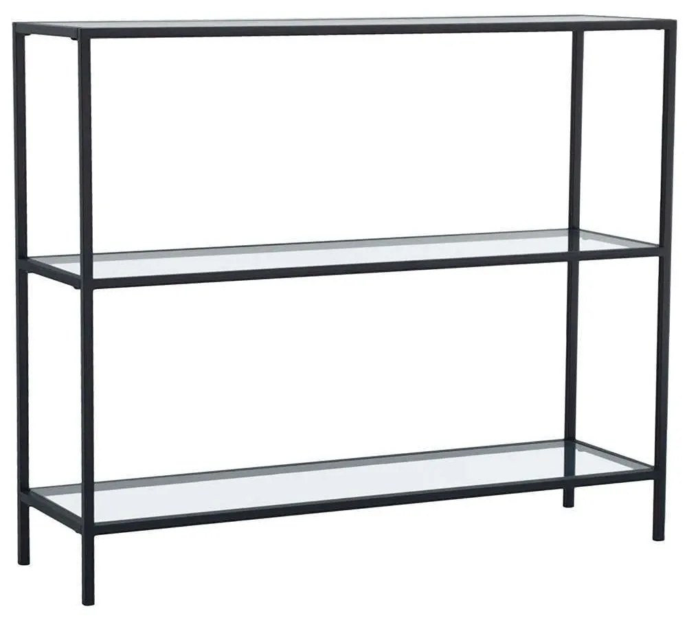 Κονσόλα 552NOS1902 100x30x85cm Black Metal, Glass
