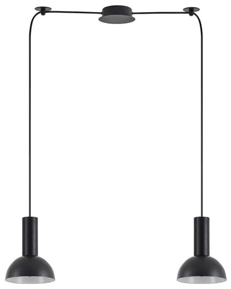 Κρεμαστό Φωτιστικό Οροφής 2xE27 Μαύρο Adept Tube 77-8557 Homelighting-77-8557-Μαύρο 77-8557