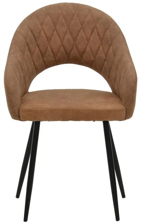 Καρέκλα - Πολυθρόνα Macie ύφασμα καφέ antique-μαύρο 58x50x85εκ 58x50x85 εκ.