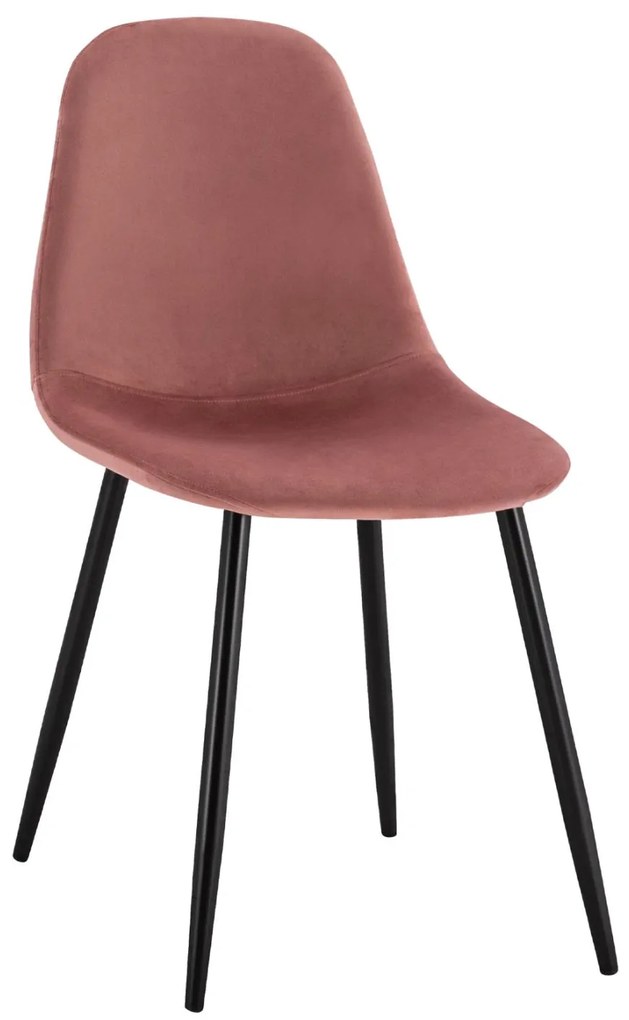 Καρέκλα LEONARDO Βελούδο Σάπιο Μήλο 45x53x85Υ εκ. 4αδα 45x53x85 εκ.