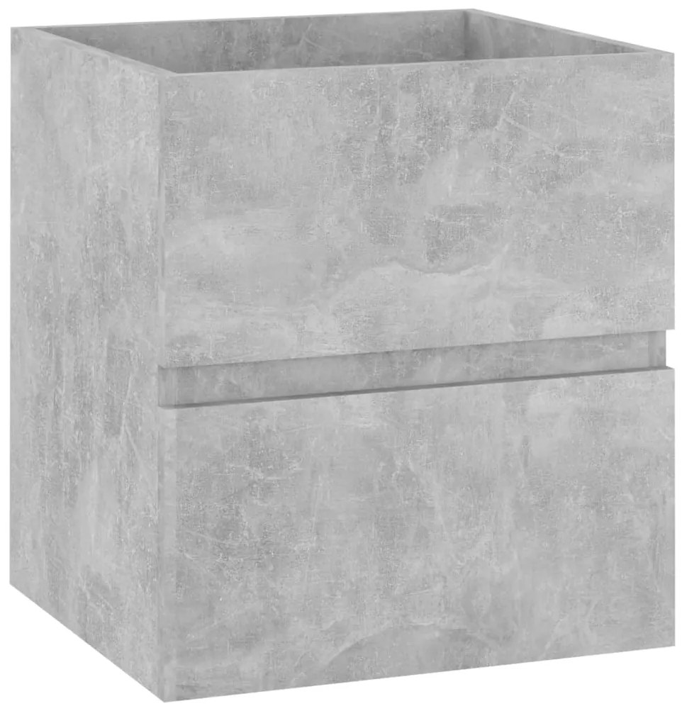 vidaXL Ντουλάπι Νιπτήρα Γκρι Σκυροδ. 41x38,5x45 εκ. Επεξεργασμένο Ξύλο