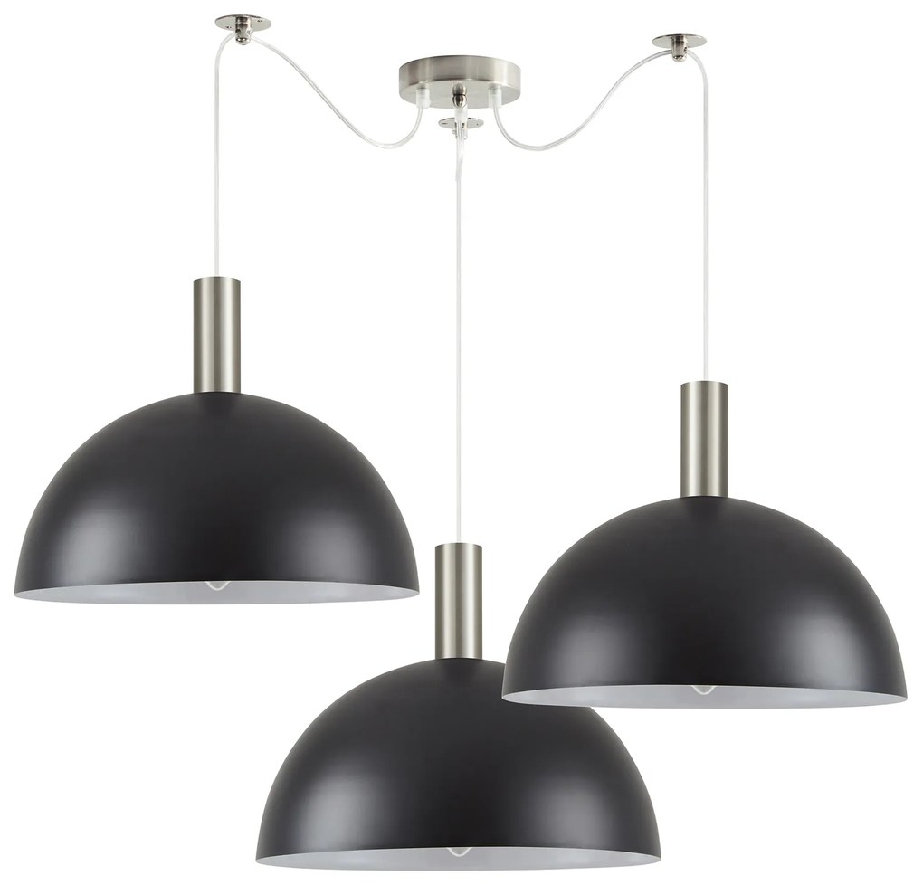 Φωτιστικό Οροφής  SE21-NM-4-NM3-MS40 ADEPT TUBE Nickel Matt Pendant Black Metal Shade+ - 77-8408 - 51W - 100W - 77-8408