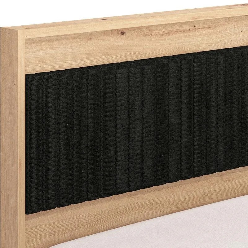 Ξύλινο Κρεβάτι Ascalon 160 Artisan - Μαύρο Γκρί 160x200 εκ. 174x209x115 εκ.