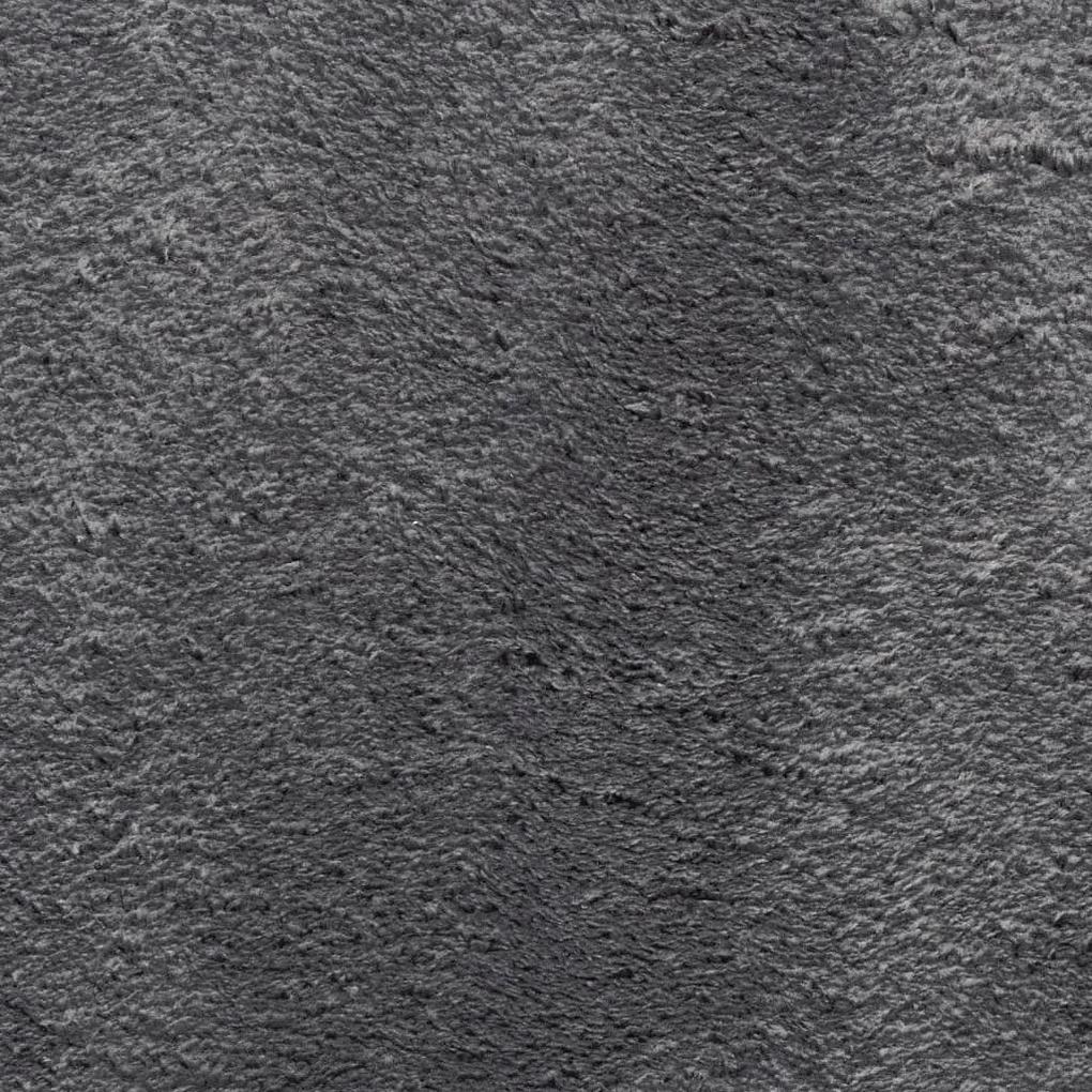 Χαλί HUARTE με Κοντό Πέλος Μαλακό/ Πλενόμενο Ανθρακί 160x160εκ. - Ανθρακί