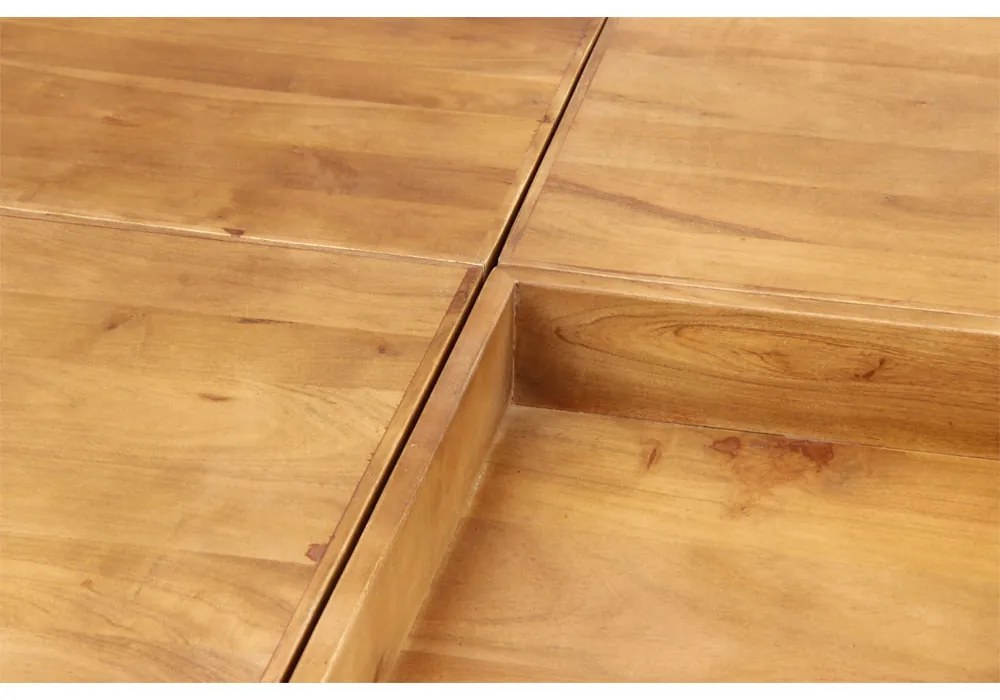 COMBO COFFEE TABLE ΚΑΡΥΔΙ ΜΑΥΡΟ 84x80xH42cm - 04-1044