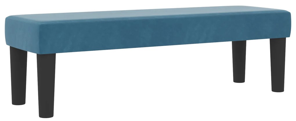 vidaXL Κρεβάτι Box Spring με Στρώμα & Πάγκο Σκούρο Μπλε 160x200 εκ. Βελούδο