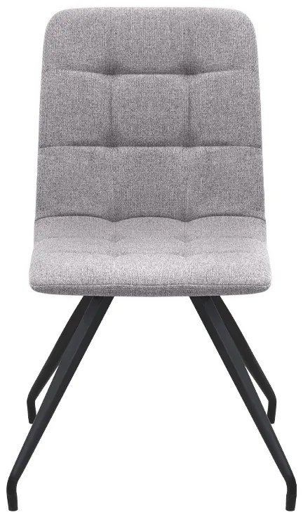 Καρέκλα τραπεζαρίας Bianca Megapap ανοιχτό μπεζ ύφασμα - μεταλλικό μαύρο πόδι 43x56x84εκ.