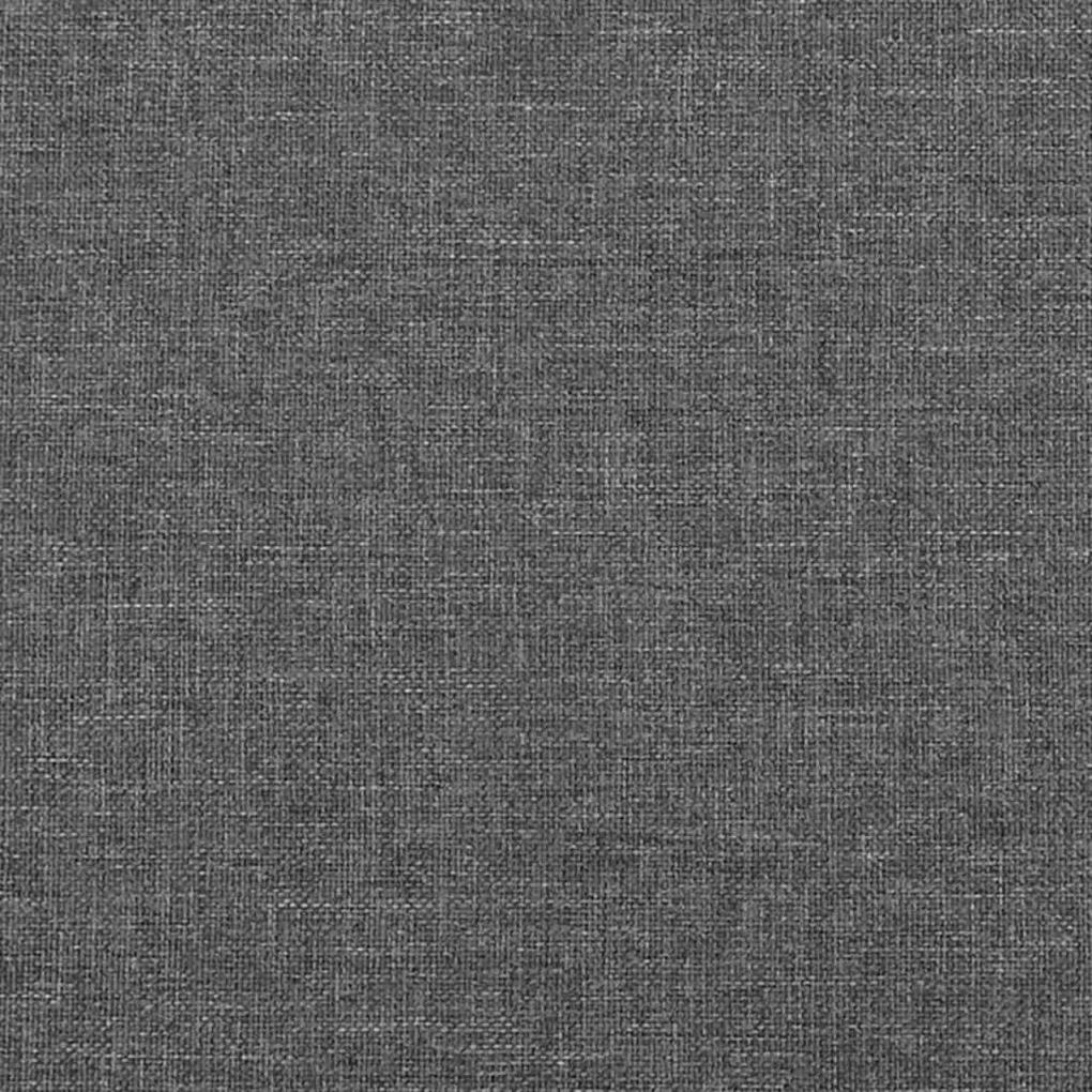 Κρεβάτι Boxspring με Στρώμα Σκούρο Γκρι 140x190 εκ. Υφασμάτινο - Γκρι
