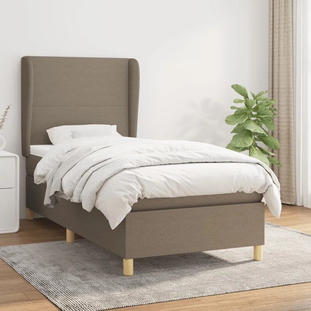 ΚΡΕΒΑΤΙ BOXSPRING ΜΕ ΣΤΡΩΜΑ TAUPE 80X200 ΕΚ. ΥΦΑΣΜΑΤΙΝΟ 3128321