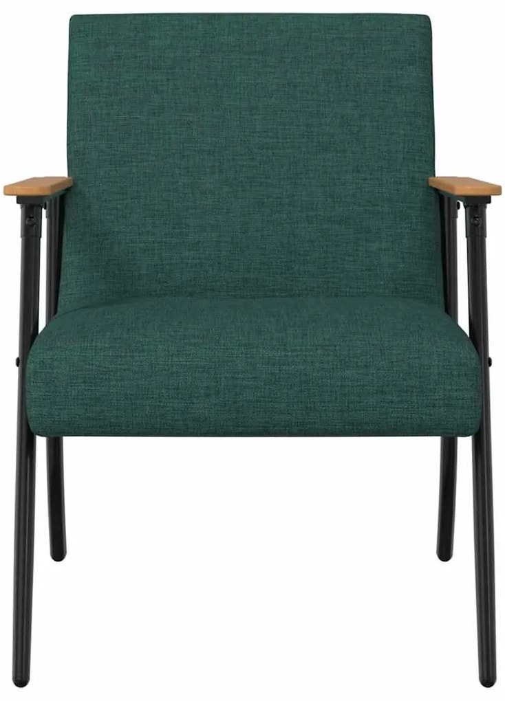 vidaXL Πολυθρόνα Σκούρο Πράσινο 59 x 75 x 78 εκ ύφασμα