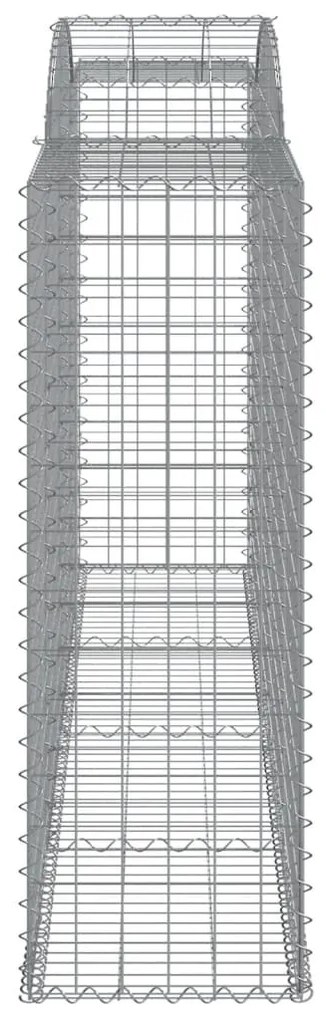 Συρματοκιβώτια Τοξωτά 25 τεμ. 300x50x140/160 εκ. Γαλβαν. Ατσάλι - Ασήμι