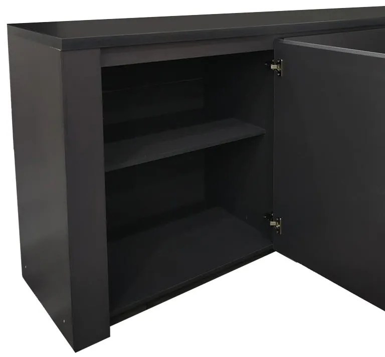 Μπουφές Kalya σε ανθρακί απόχρωση 220x49x89.5εκ 220x49x89.5 εκ.