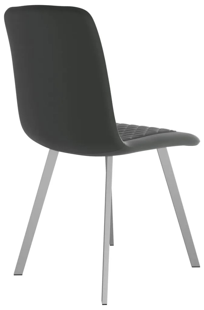 vidaXL Καρέκλες Τραπεζαρίας 2 τεμ. Γκρι Βελούδινες