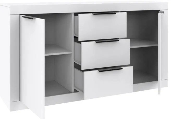 Μπουφές Doha σε λευκή απόχρωση 150x45x80.5εκ 150x45x80.5 εκ.