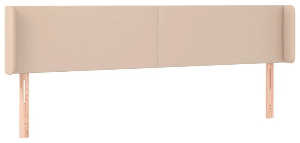 vidaXL Κεφαλάρι με Πτερύγια Καπουτσίνο 183x16x78/88εκ. Συνθετικό Δέρμα