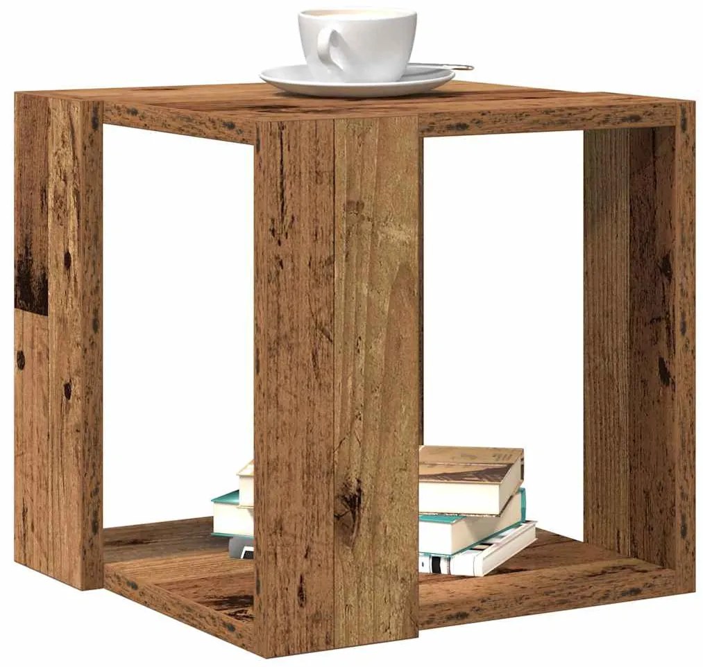 vidaXL Τραπεζάκι σαλονιού Παλαιό ξύλο 32 x 32 x 30 cm