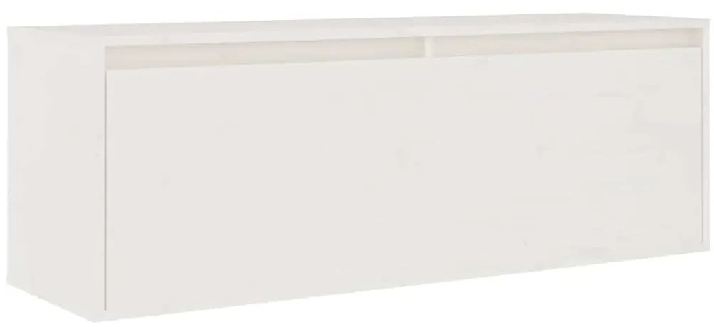 vidaXL σετ ντουλάπι τηλεόρασης 3 τεμαχίων Λευκό μασίφ ξύλο πεύκο