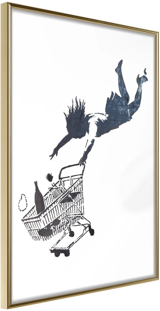 Αφίσα - Banksy: Shop Until You Drop - 20x30 - Χρυσό - Χωρίς πασπαρτού