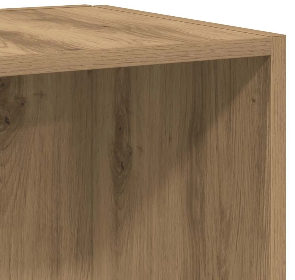 vidaXL Γωνιακό Έπιπλο Τεχνίτης δρυς 33x33x132 εκ. από Επεξεργ. Ξύλο
