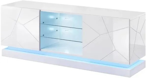 Έπιπλο τηλεόρασης Qiu με LED-Leuko-Μήκος: 200 εκ. - 160.00Χ40.00Χ57.00cm