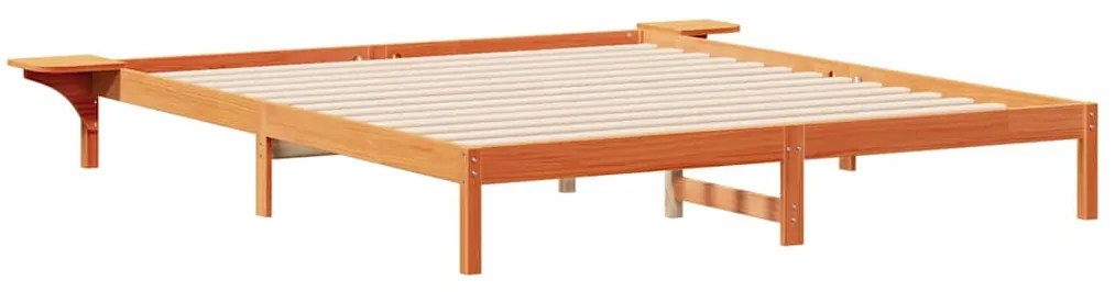 vidaXL Κρεβατοκάμαρα με Πλαϊνά Τραπέζια Κερωτό καφέ 180 x 210 cm