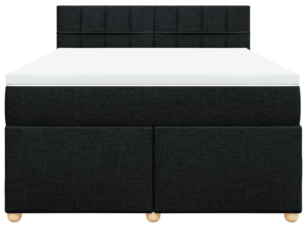 ΚΡΕΒΑΤΙ BOXSPRING ΜΕ ΣΤΡΩΜΑ ΜΑΥΡΟ 160X200 ΕΚ. ΥΦΑΣΜΑΤΙΝΟ 3289033