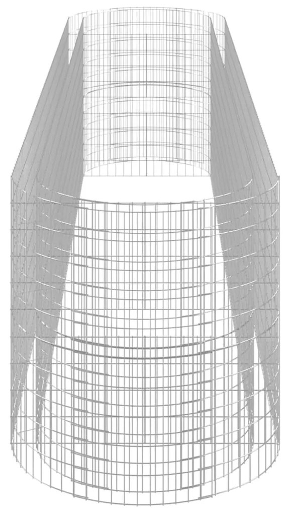 Συρματοκιβώτιο-Γλάστρα Υπερυψωμένη 500x100x100 εκ Γαλβ. Ατσάλι - Ασήμι