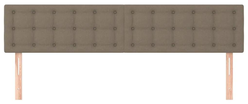 vidaXL Κεφαλάρια Κρεβατιού 2 τεμ. Taupe 80 x 5 x 78/88 εκ. Υφασμάτινο