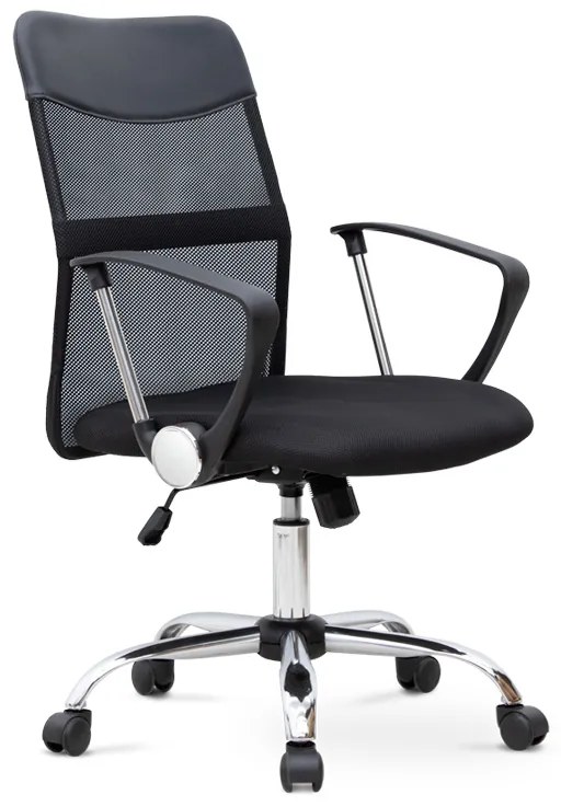 Καρέκλα γραφείου Franco Megapap με ύφασμα Mesh χρώμα μαύρο 59x57x95/105εκ.-GP040-0002,1
