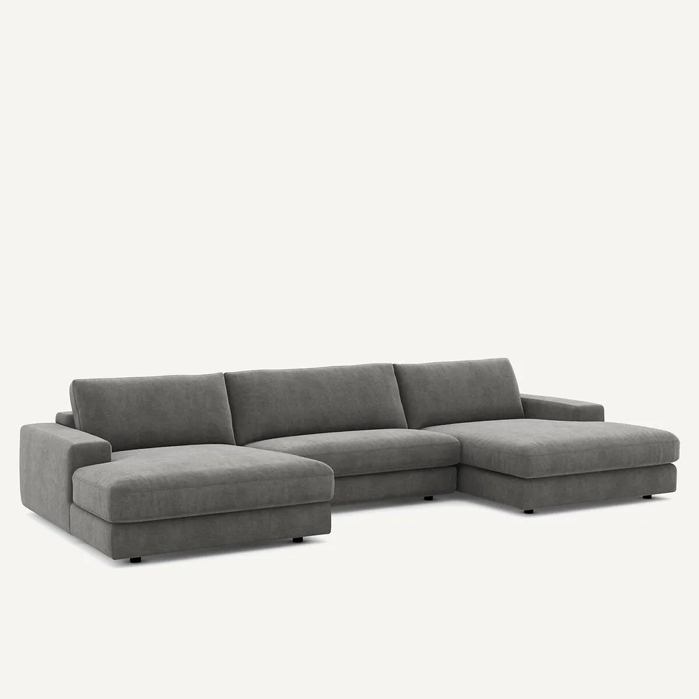 Καναπές 5 θέσεων από βισκόζη και πολυεστέρα, Skander