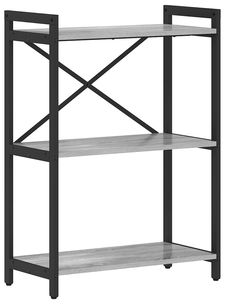 vidaXL Βιβλιοθήκη Γκρι sonoma 60 x 30 x 83 εκ Επεξεργασμένο ξύλο