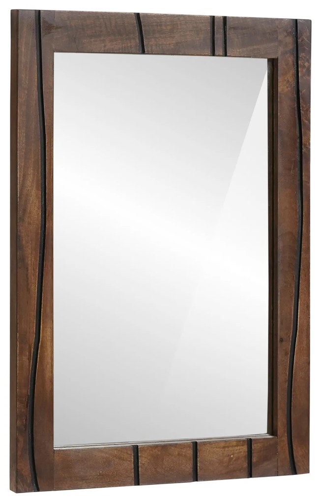 vidaXL Καθρέφτης Μπάνιου 50x70x3 εκ. Μασίφ Ξύλο Μάνγκο