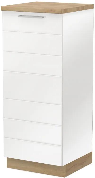 Επιδαπέδιο ντουλάπι ψηλό Hudson K14-60-1KF-Δρυς - Λευκό