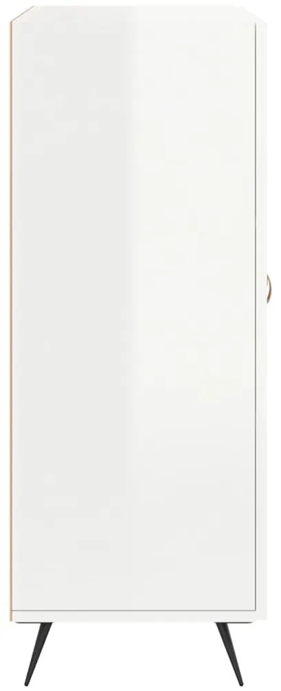 vidaXL Ντουλάπι Γυαλιστερό Λευκό 69,5x34x90 εκ. Επεξεργασμένο Ξύλο