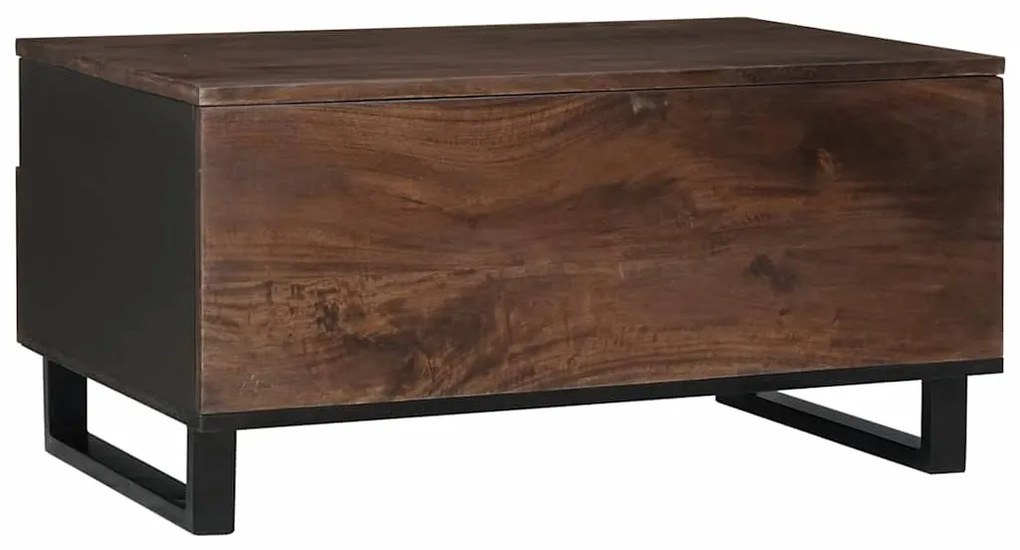 vidaXL Τραπεζάκι σαλονιού with Drawer Καφέ και Μαύρο 80 x 54 x 40 εκ