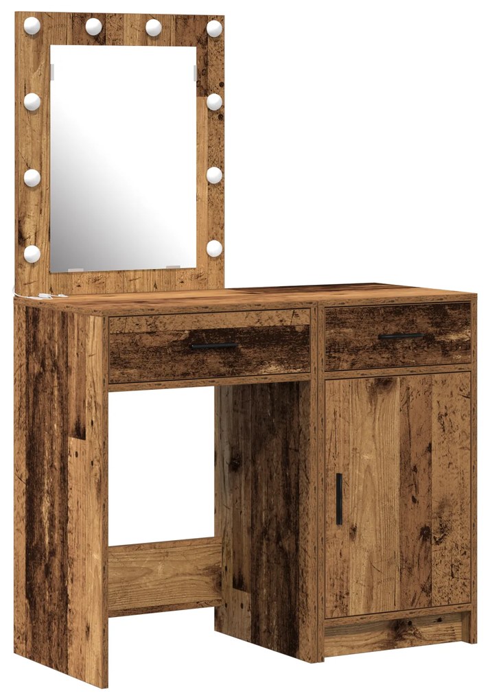 vidaXL Τραπέζι περιποίησης με συρτάρι 2 pcs Καφέ 50 x 41 x 135 εκ