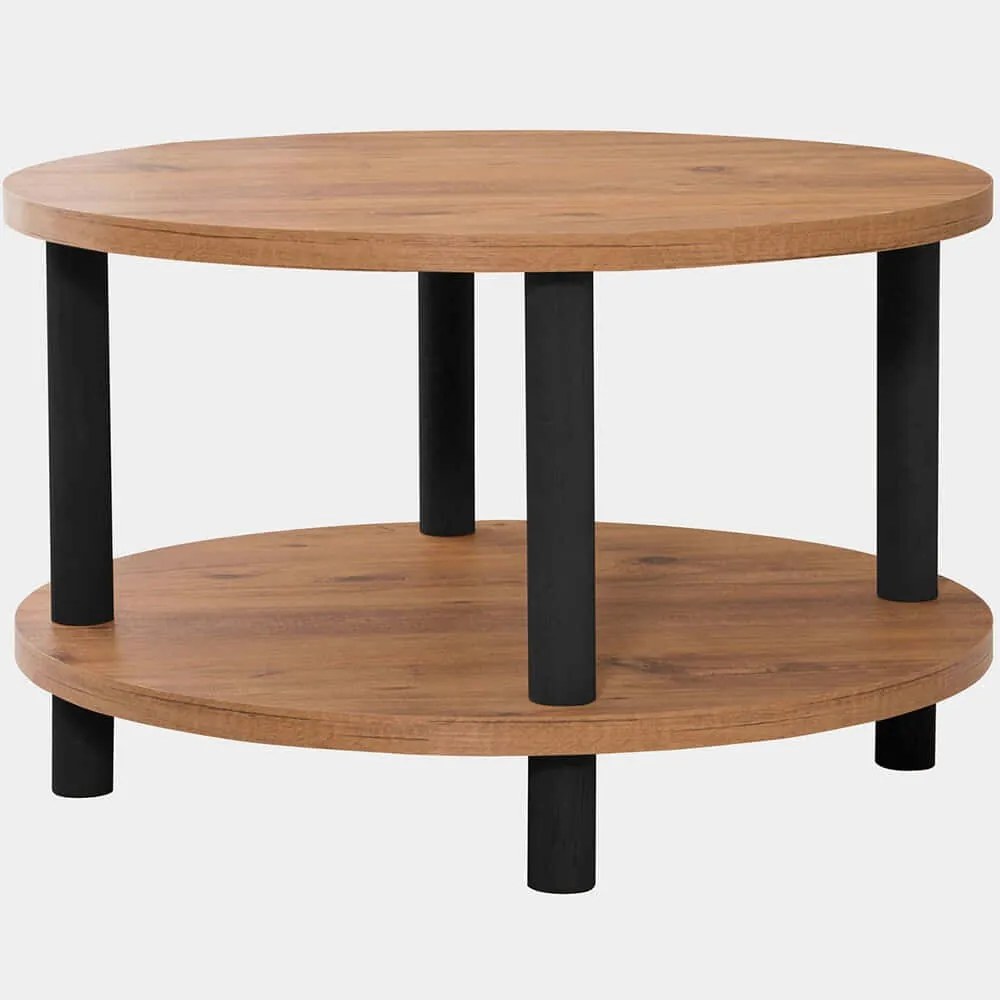 Τραπέζι Σαλονιού Roby 688DRA1307 Φ70x43,7cm Natural-Black