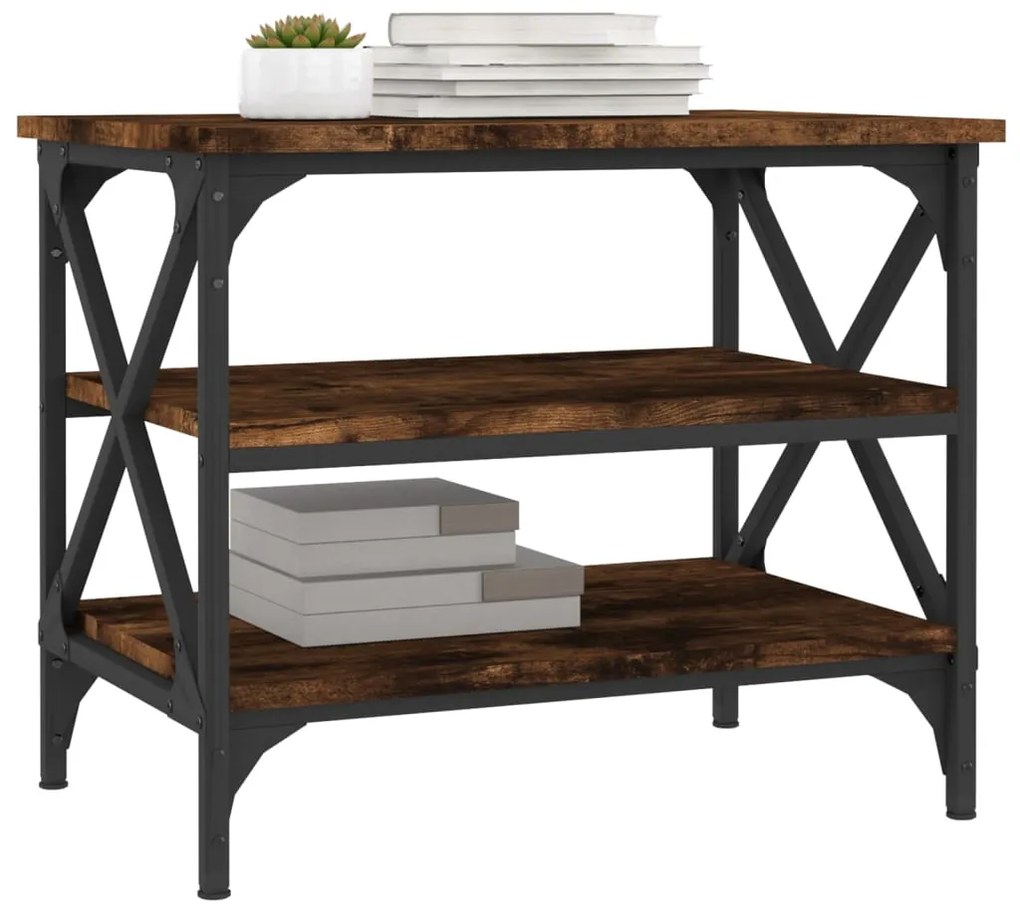 vidaXL Βοηθητικό Τραπέζι Καπνιστή Δρυς 55x38x45 εκ. Επεξεργασμένο Ξύλο