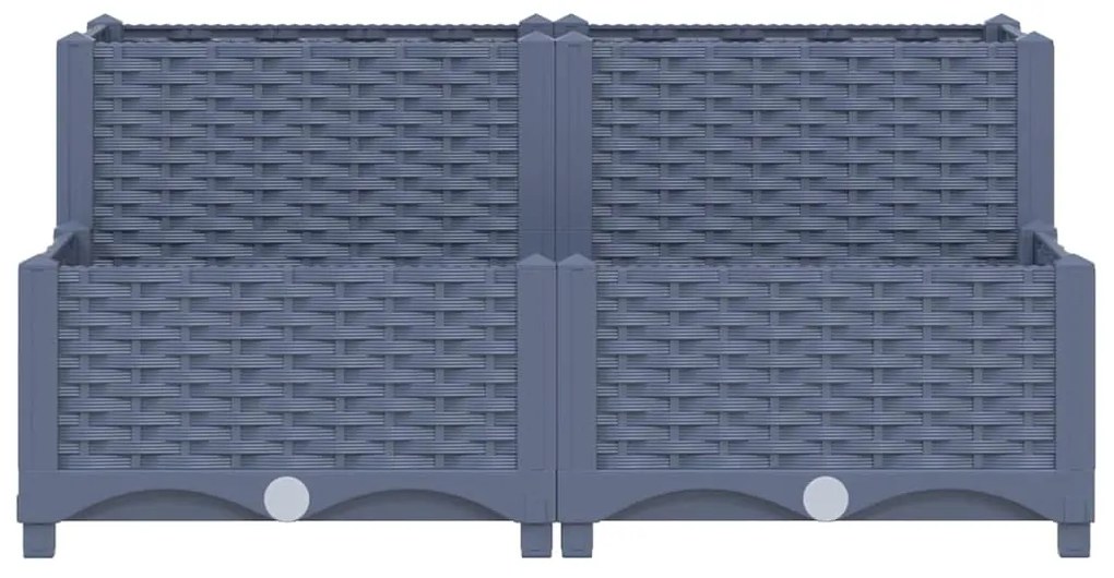 vidaXL Ζαρντινιέρα 80 x 80 x 38 εκ. από Πολυπροπυλένιο