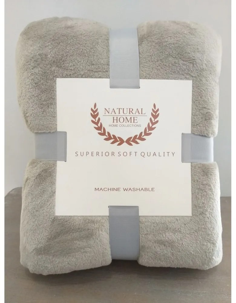 Κουβέρτα Υπέρδιπλη 220x240 Fleece Natural Home Fleece Γκρι